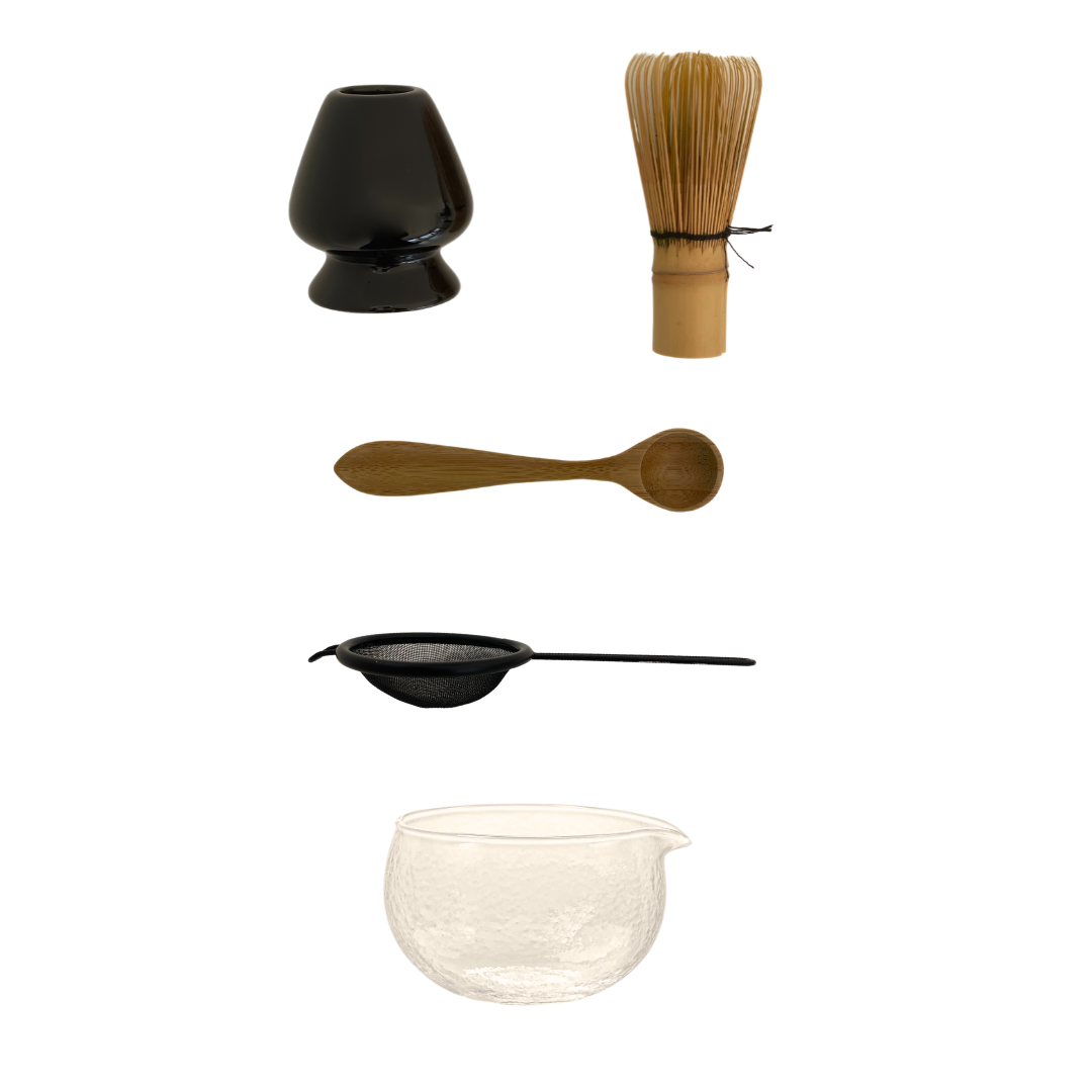The Matcha Moment Set with Glass Spout Bowl