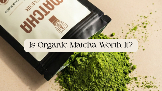 Image of matcha coming out of a pouch 