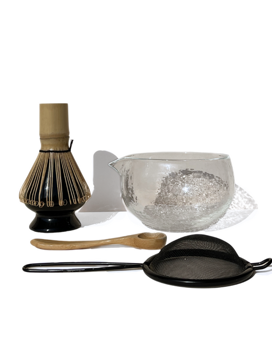 The Matcha Moment Set with Glass Spout Bowl