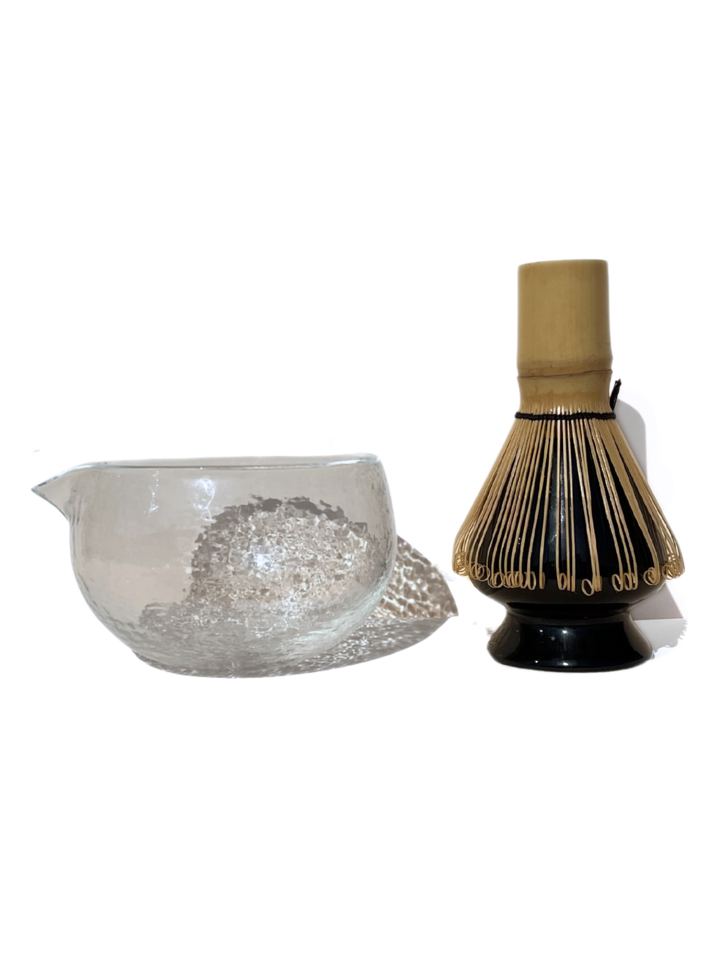 Whisk, Whisk Holder and Glass Bowl with Spout Set